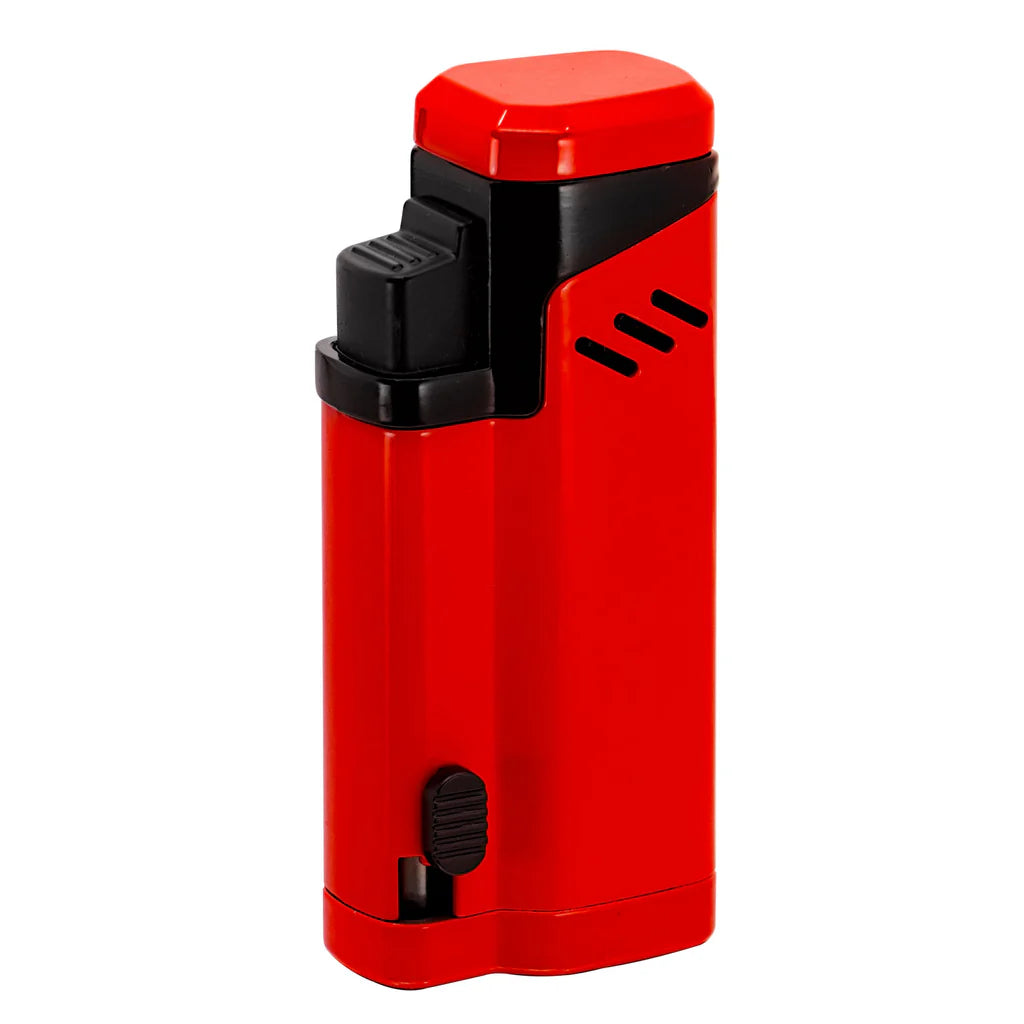 Vector Empire Red Lacquer Torch Lighter With Punch - EMPIRE8 – Vasco Cigars