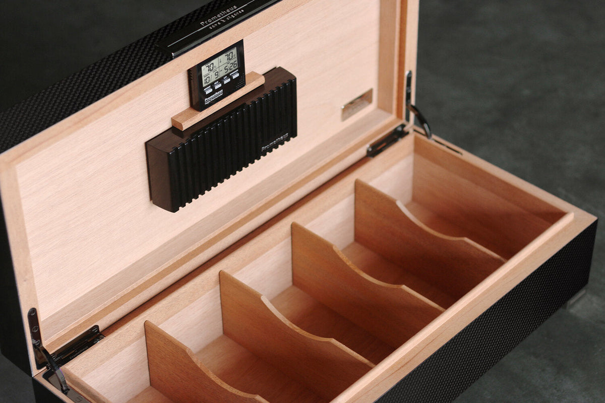 Prometheus Platinum Series Carbon - 150 Count Humidor (CARBON150 ...